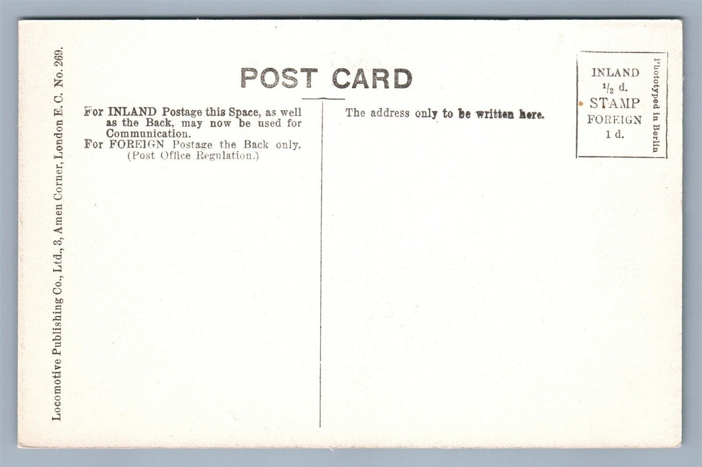 BRITISH LOCOMOTIVE ANTIQUE POSTCARD railway railroad SIC COUPLED GOODS # 815