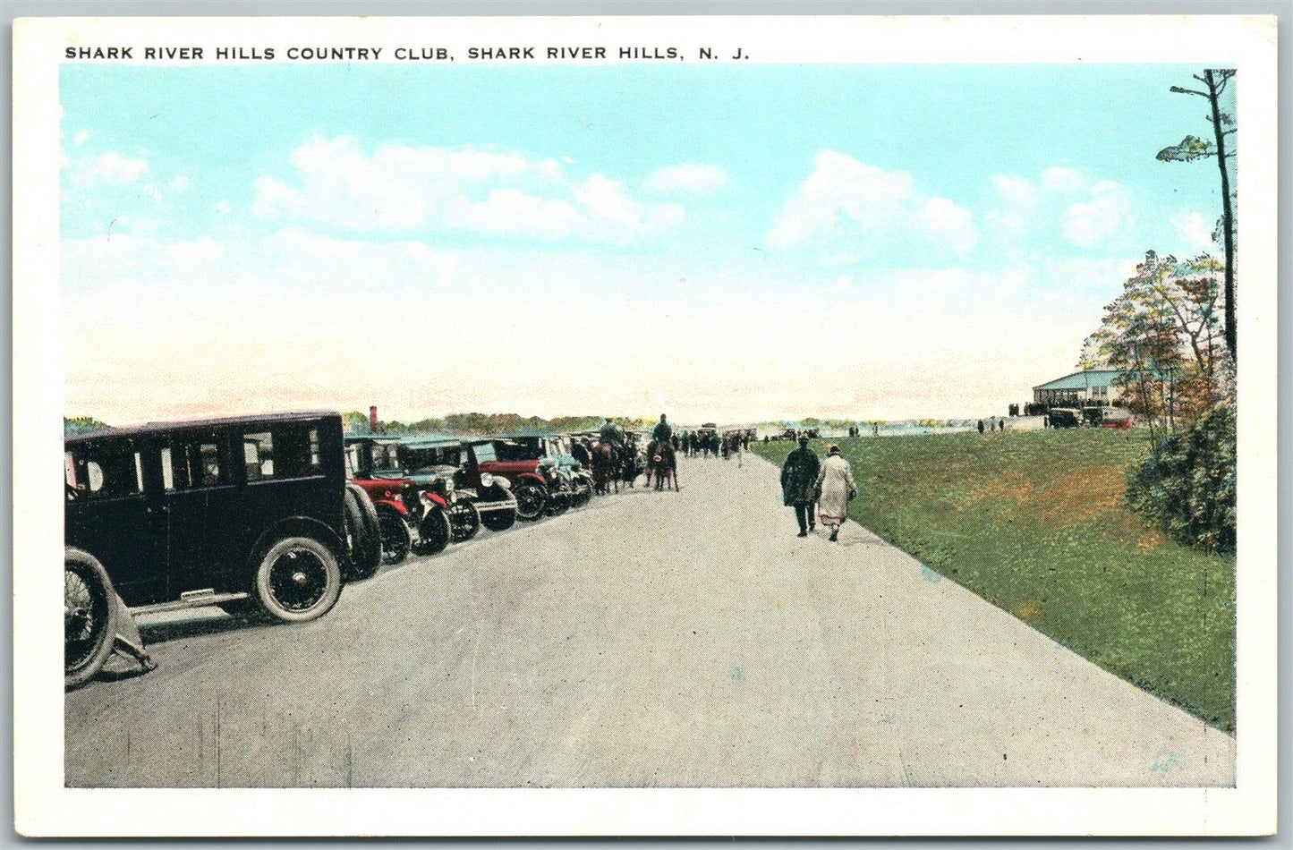 SHARK RIVER HILLS NJ COUNTRY CLUB ANTIQUE POSTCARD