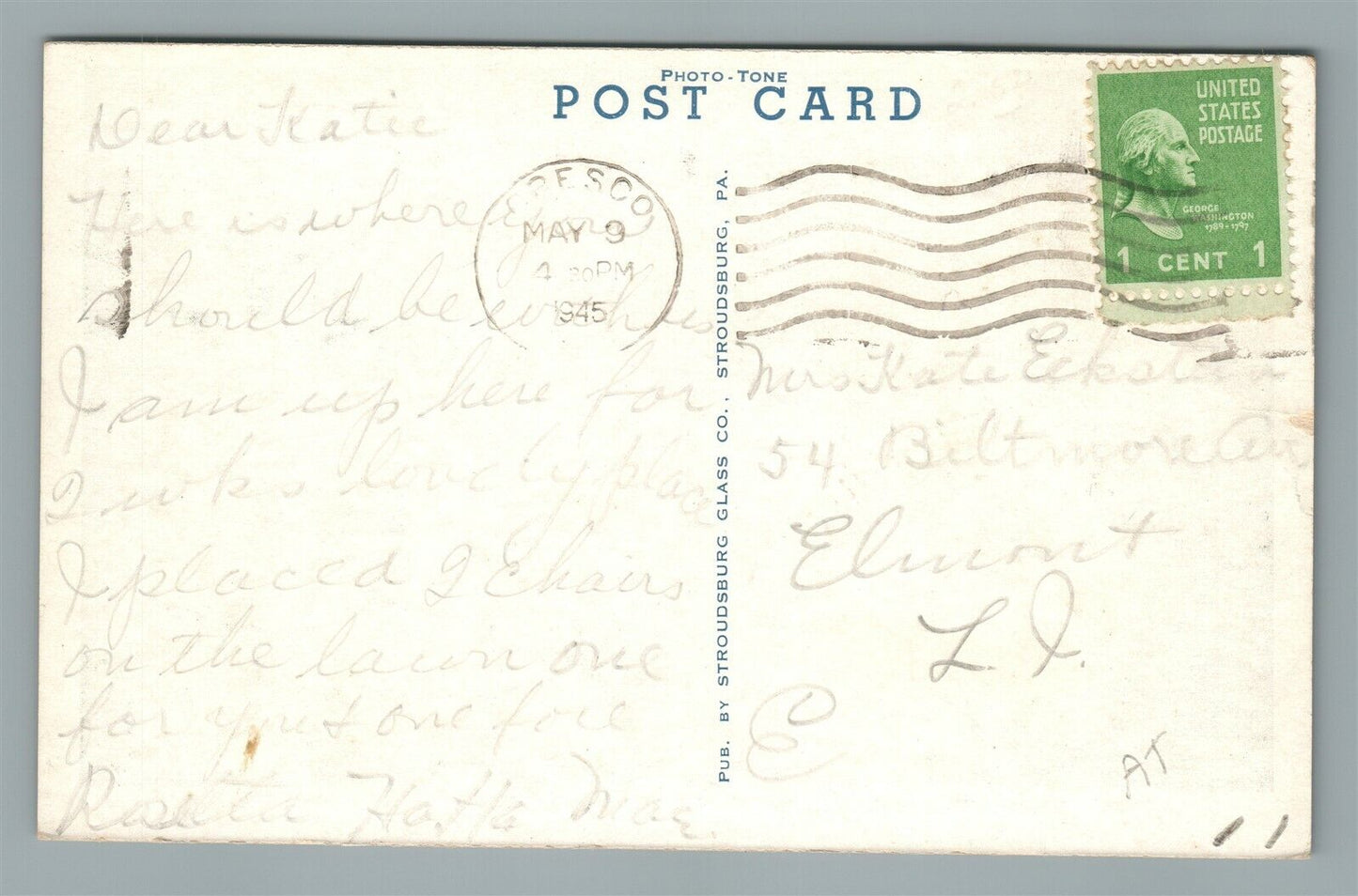 CRESCO PA HEINEMANN'S FARM ANTIQUE POSTCARD