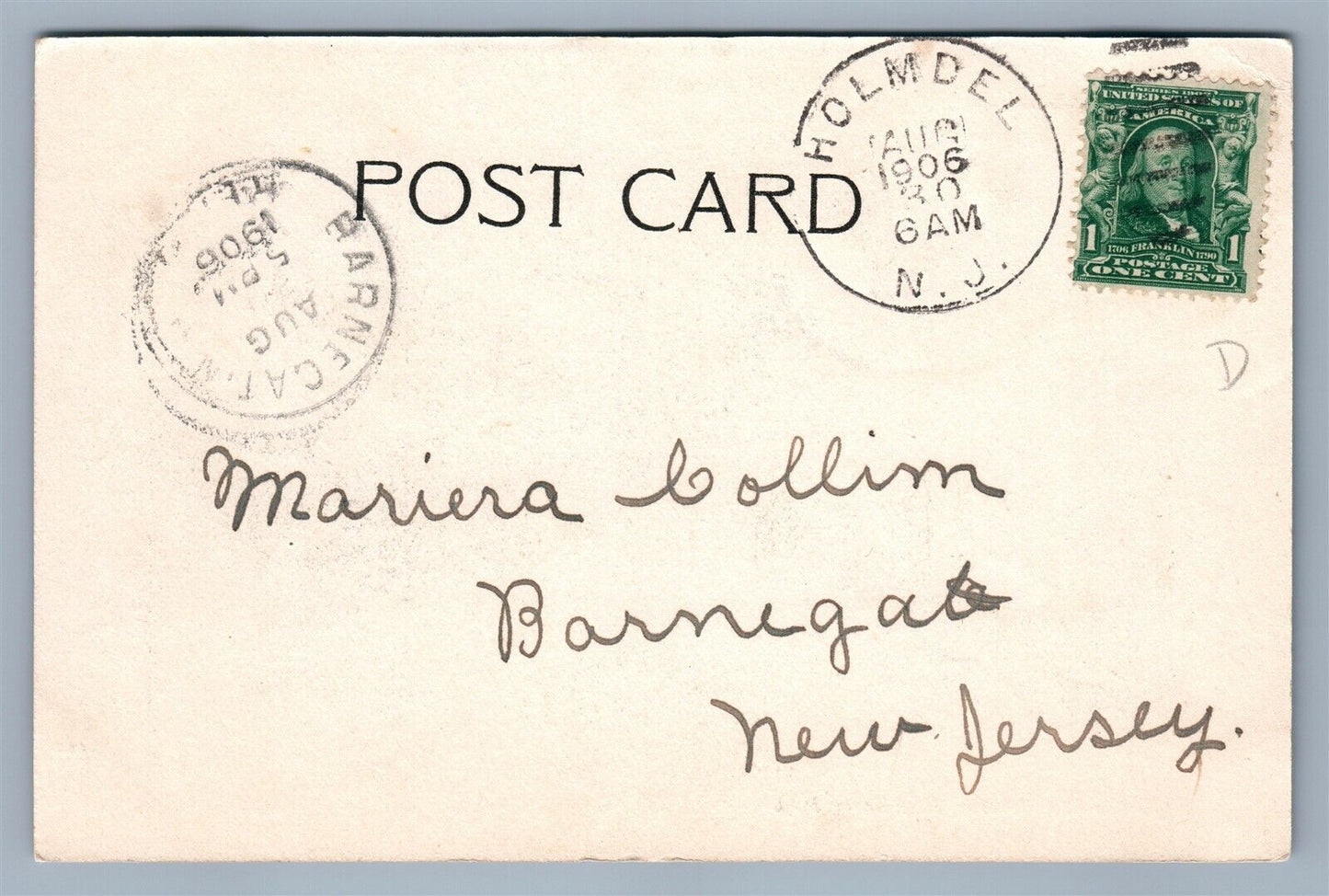 RED BANK NJ ST.JAMES CHURCH ANTIQUE POSTCARD