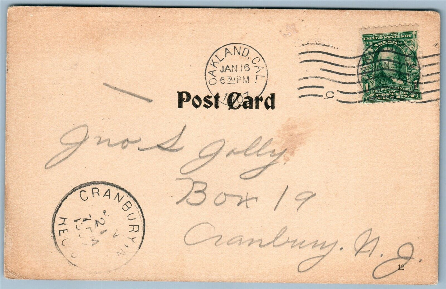 SAN FRANCISCO CA EARTHQUAKE RUINS McALLISTER & FILLMORE STREETS ANTIQUE POSTCARD