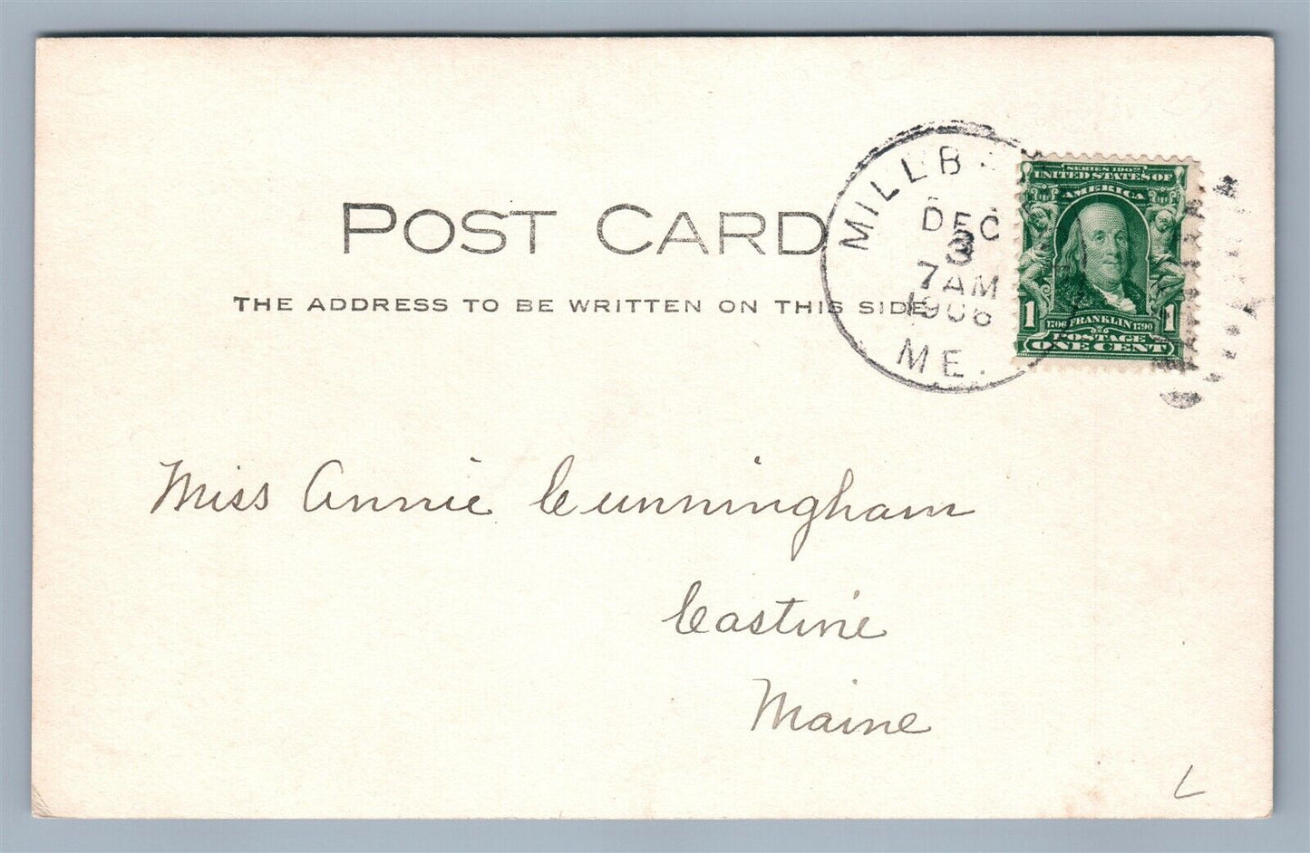 PROSPECT HARBOR ME LIGHT HOUSE 1906 ANTIQUE REAL PHOTO POSTCARD RPPC