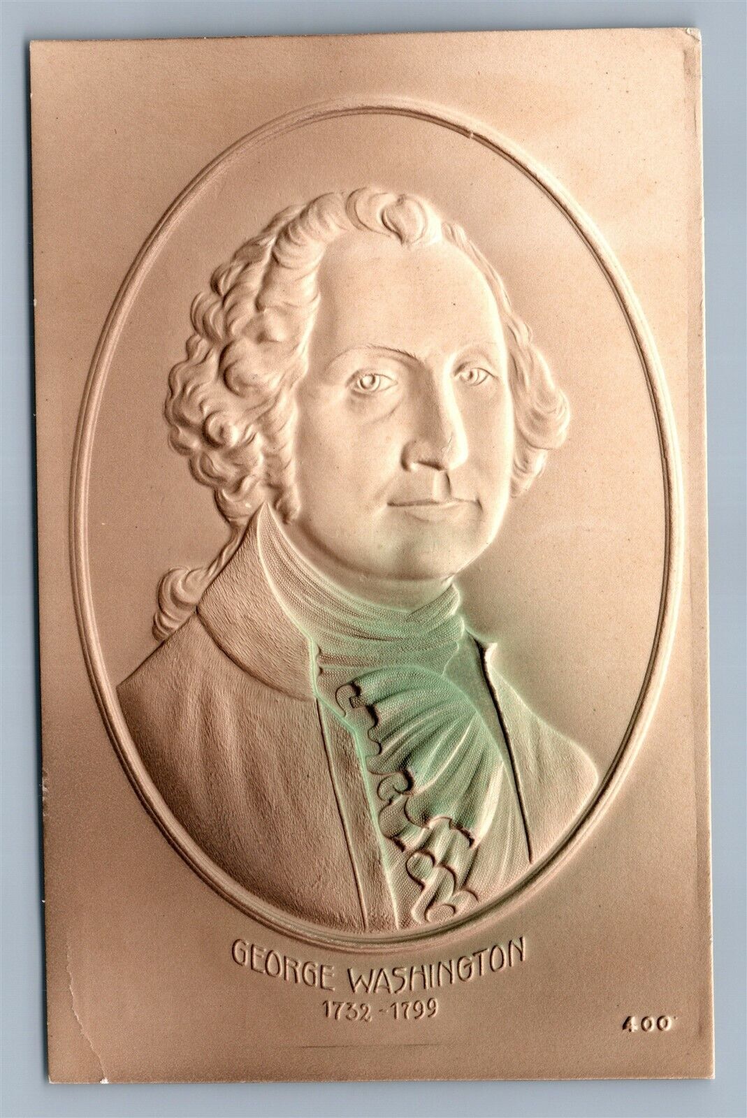 GEORGE WASHINGTON EMBOSSED PATRIOTIC ANTIQUE POSTCARD