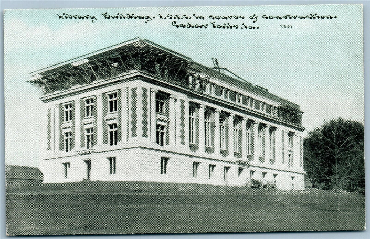 CEDAR FALLS IA IOWA STATE TEACHERS COLLEGE LIBRARY BUILDING ANTIQUE POSTCARD