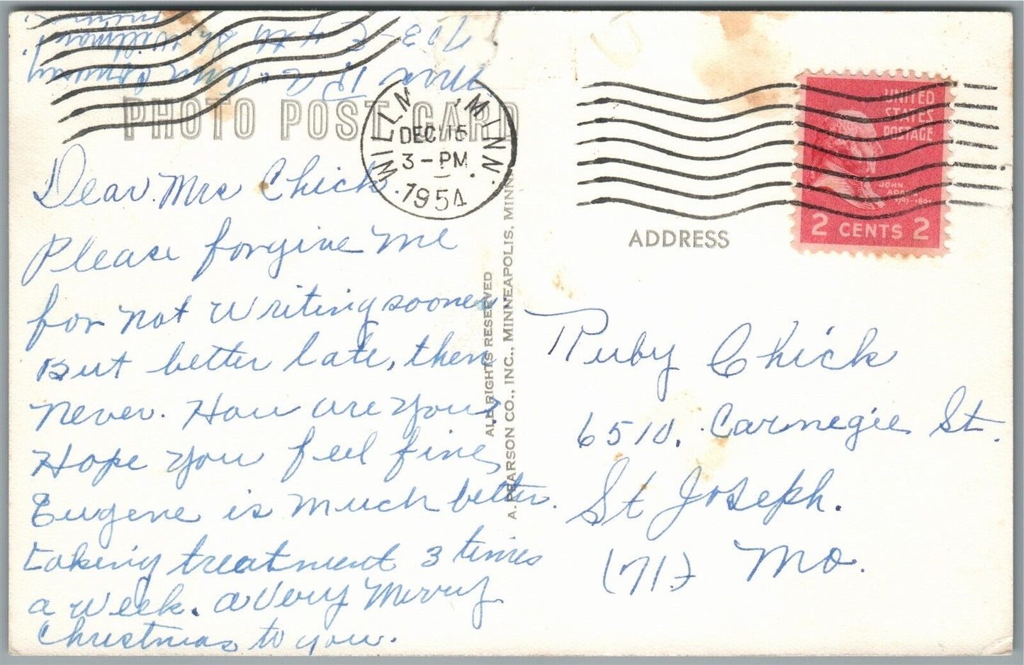 WILLMAR MN STREET SCENE VINTAGE REAL PHOTO POSTCARD RPPC