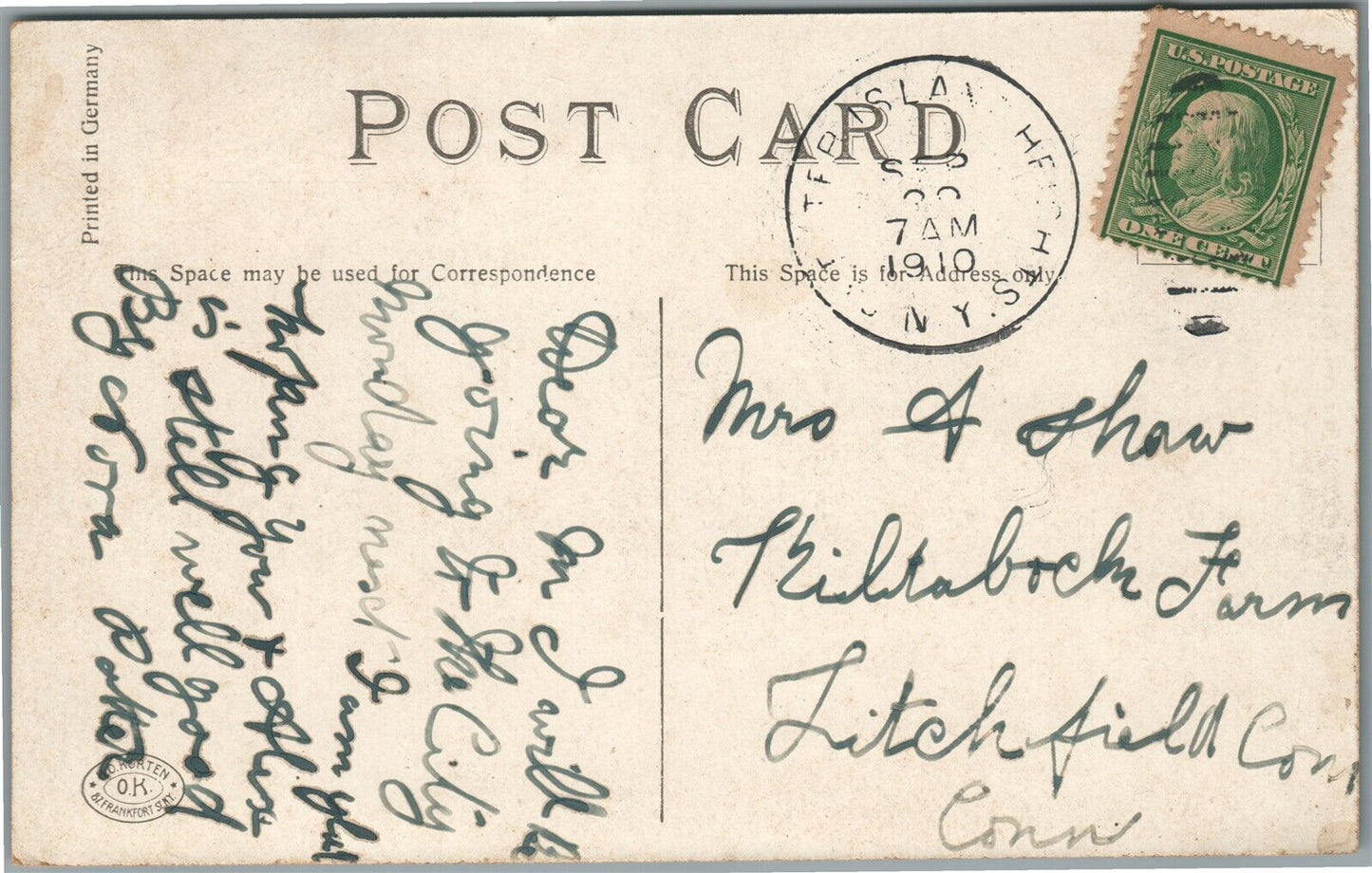 SHELTER ISLAND HEIGHTS NY VIEW FROM PROSPECT HOUSE ANTIQUE POSTCARD