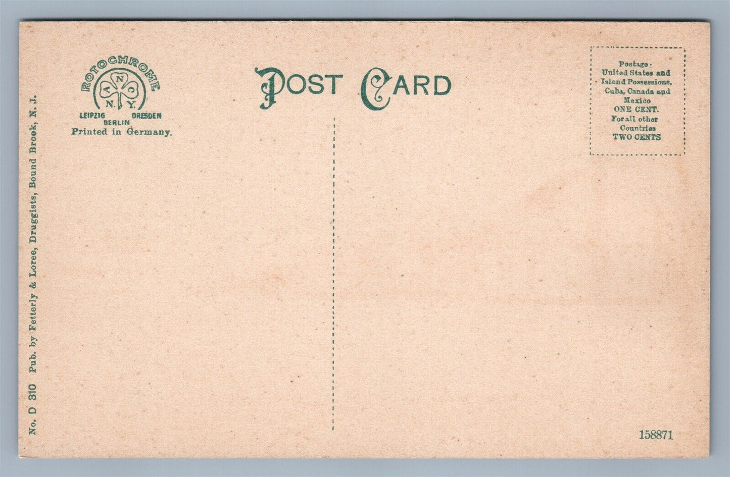 BOUND BROOK NJ BEECHWOOD AVENUE ANTIQUE POSTCARD