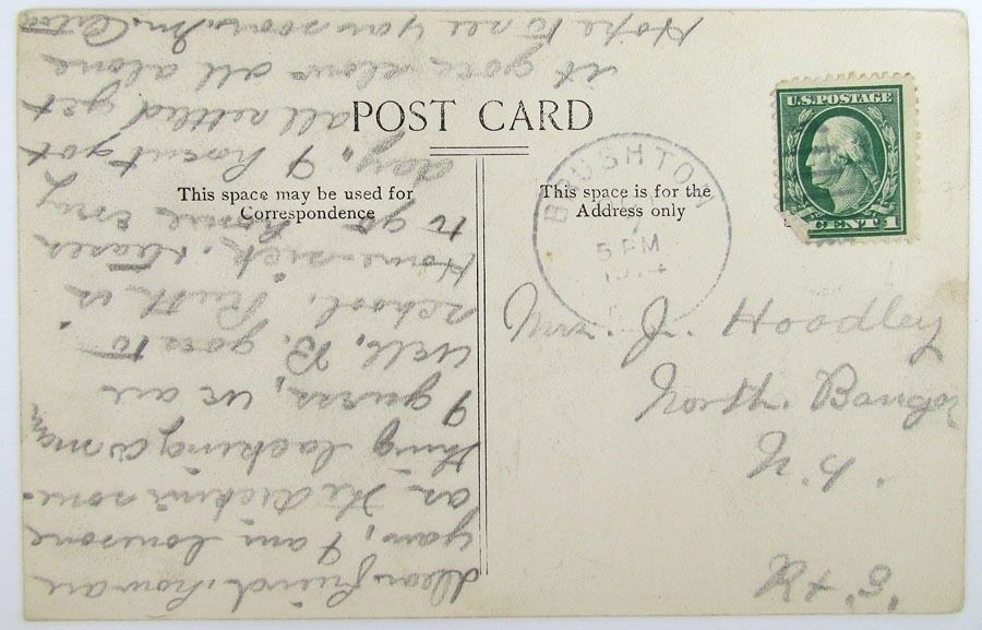 ANTIQUE 1914 POSTCARD THE PINES BRUSHTON N.Y.