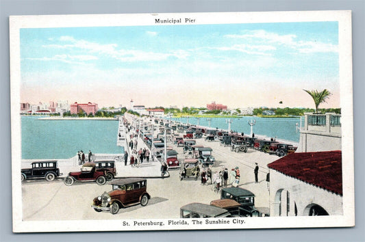 ST.PETERSBURG FL MUNICIPAL PIER ANTIQUE POSTCARD