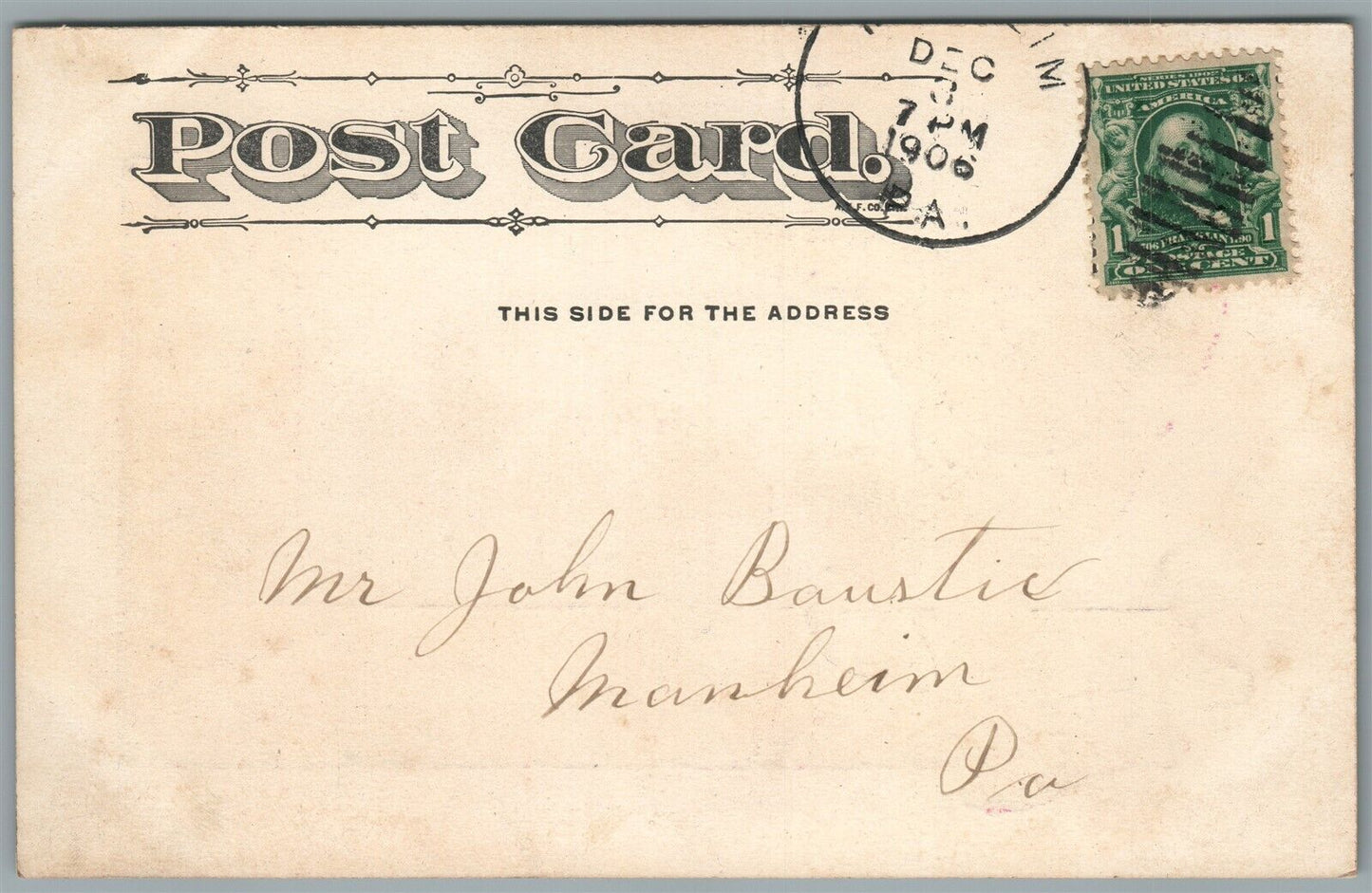 SCARY CLOWN w/ DOLLS ANTIQUE POSTCARD