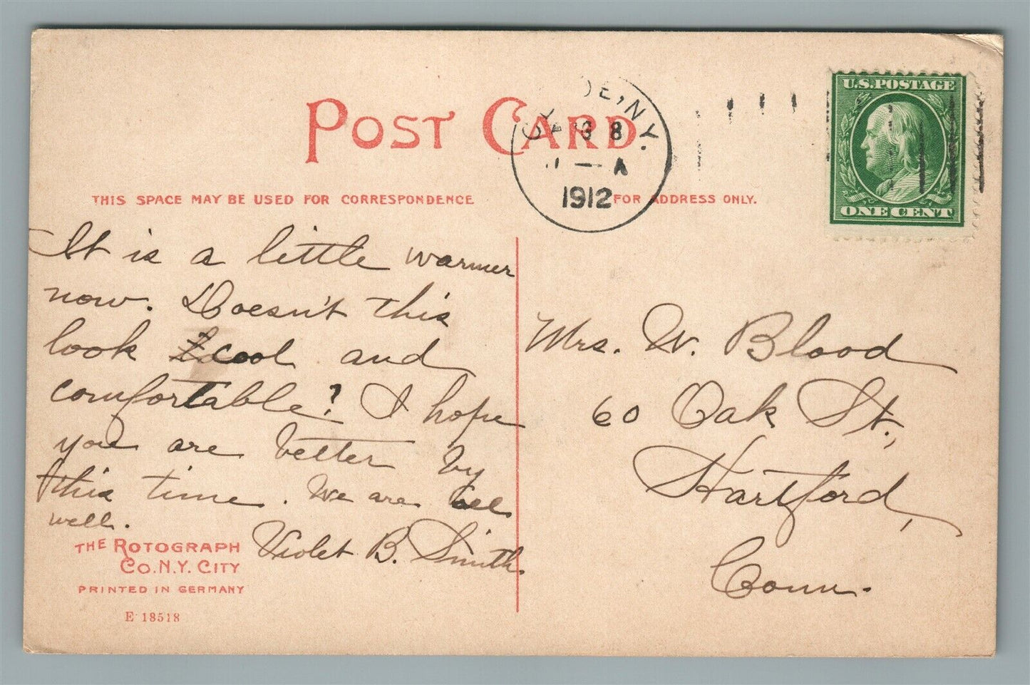 AUBURN NY OWASCO ROAD ANTIQUE POSTCARD