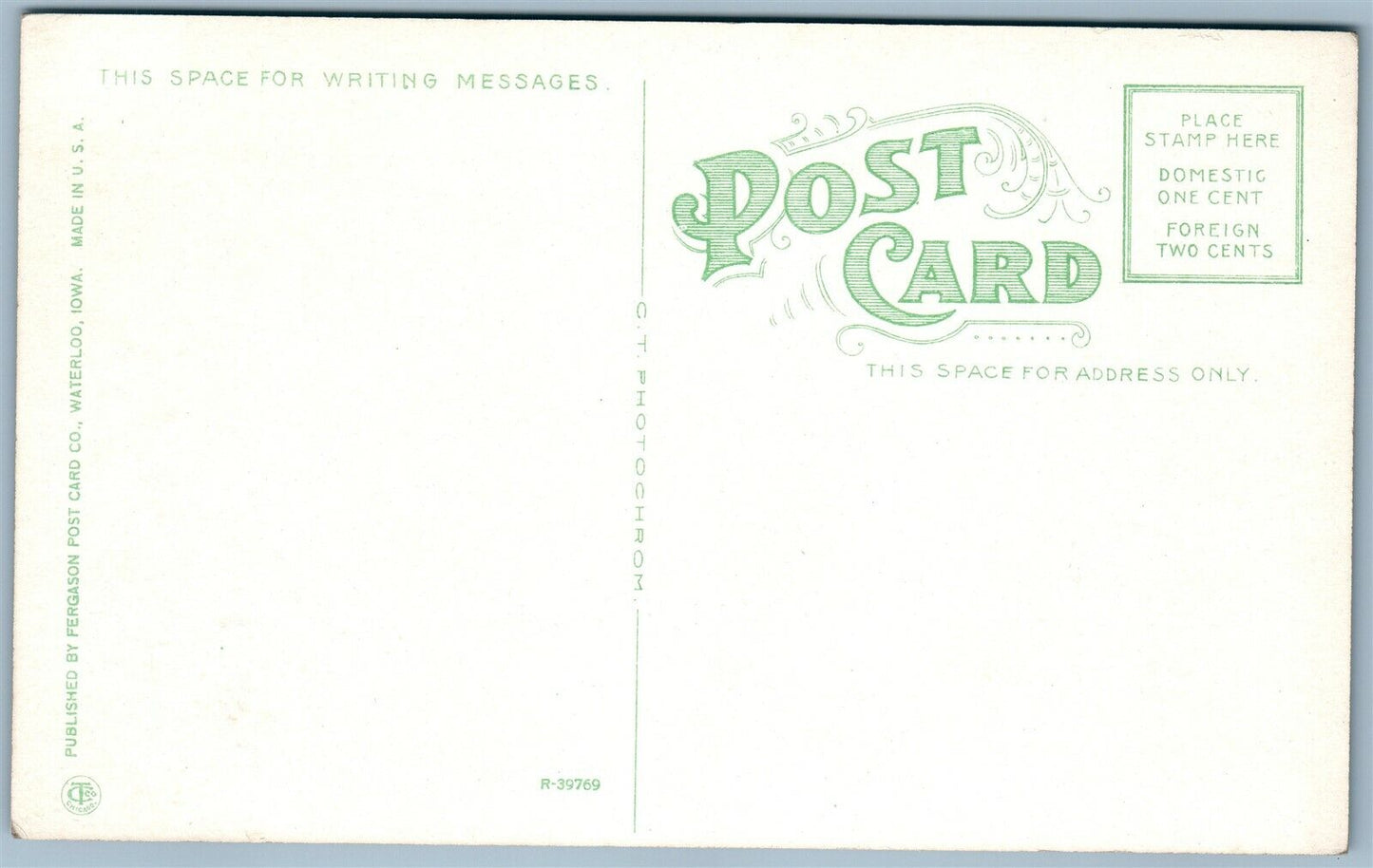 CEDAR FALLS IA NATIONAL BANK INTERIOR ANTIQUE POSTCARD