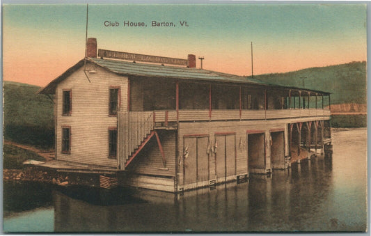 BARTON VT CLUB HOUSE ANTIQUE POSTCARD