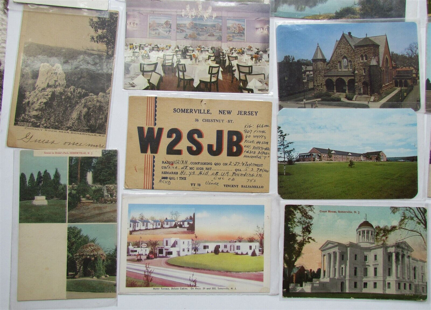 SOMERVILLE NJ lot of 34 ANTIQUE & VINTAGE POSTCARDS