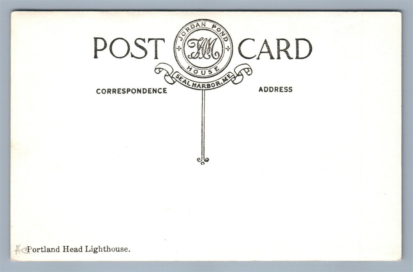 PORTLAND HEAD LIGHT HOUSE VINTAGE REAL PHOTO POSTCARD RPPC