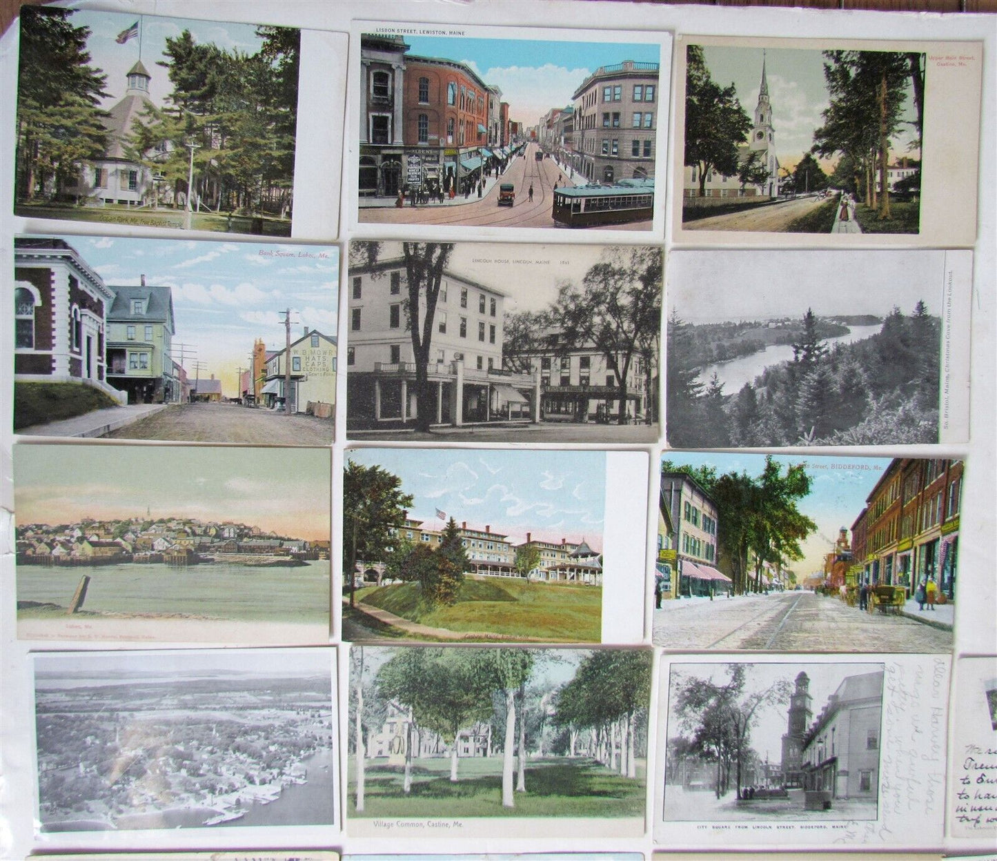 MAINE lot of 43 ME ANTIQUE POSTCARDS