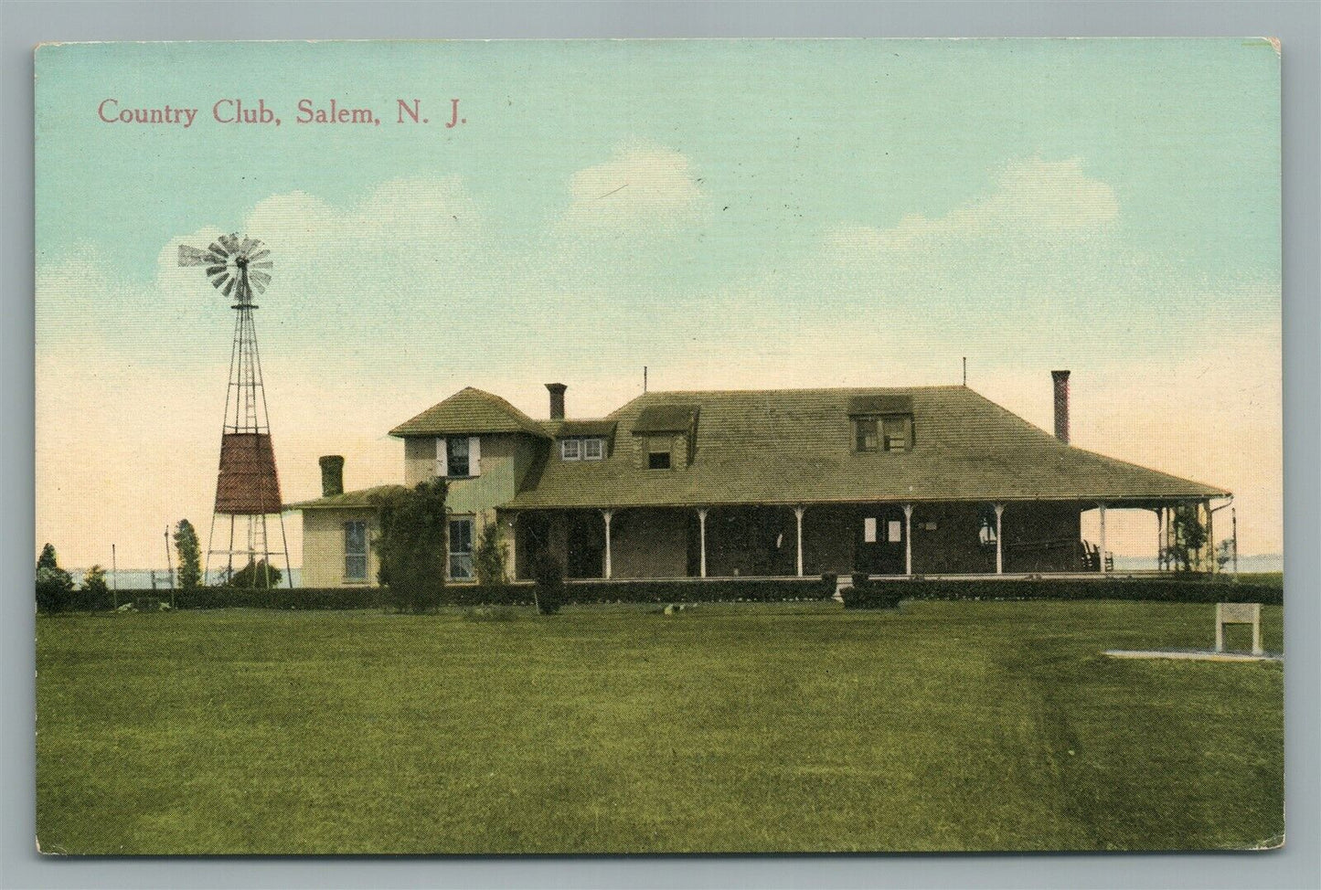 SALEM NJ COUNTRY CLUB ANTIQUE POSTCARD