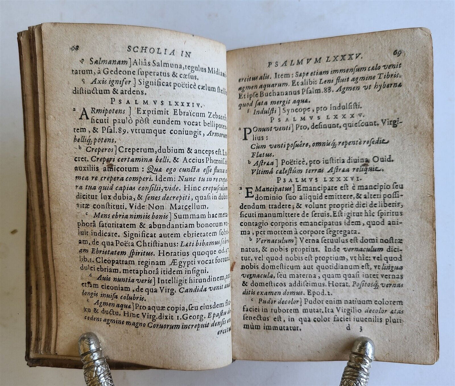 1613 IN GEORGII BUCHANANI PARAPHRASIN PSALMORUM antique VELLUM BOUND