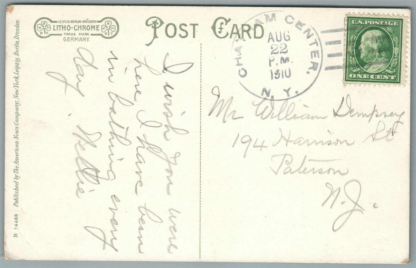 CHATHAM NY OLD RED BRIDGE ANTIQUE POSTCARD