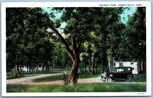 CEDAR FALLS IA TOURIST PARK ANTIQUE POSTCARD
