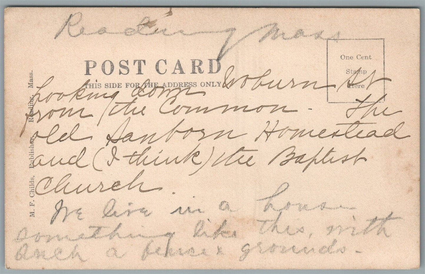 VIEW FROM MET DAM MA ANTIQUE REAL PHOTO POSTCARD RPPC