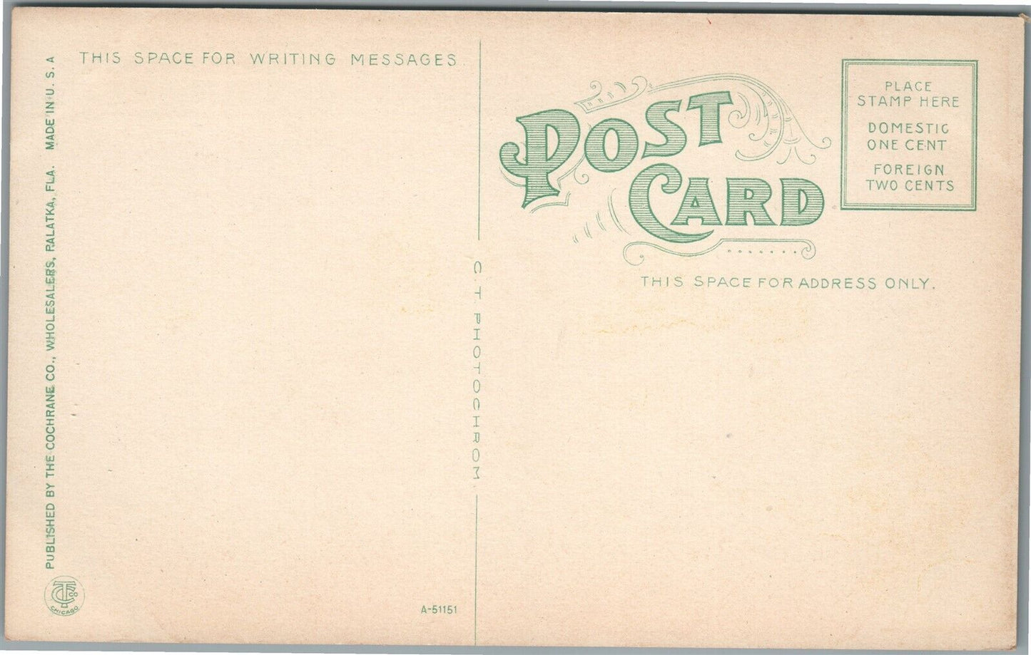 DAYTONA FL AFTERNOON CONCERT ANTIQUE POSTCARD