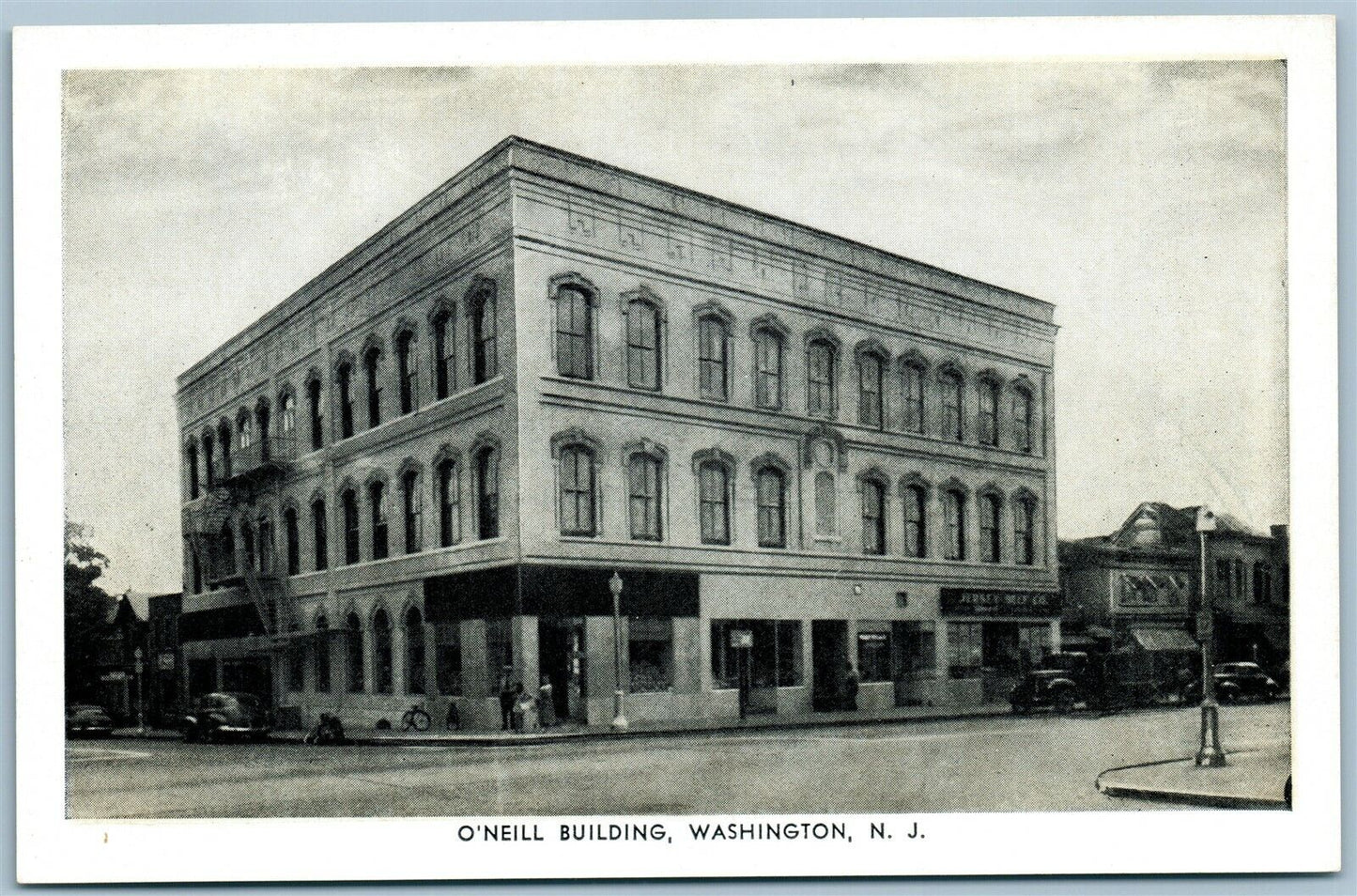 WASHINGTON NJ O'NEILL BUILDING ANTIQUE POSTCARD