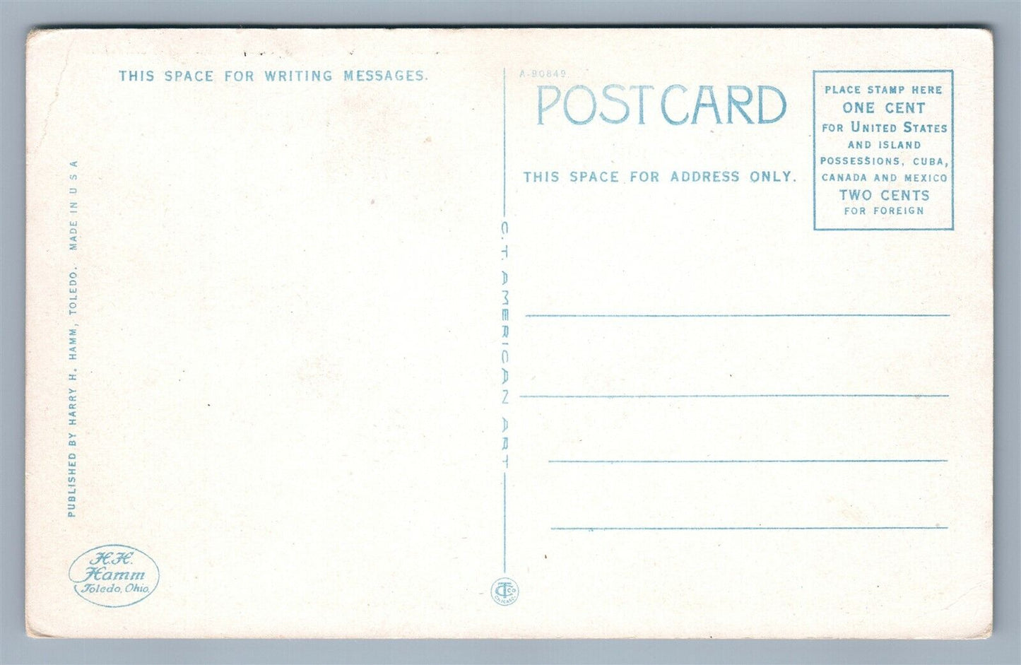 NEW CASTLE IND BROAD STREET ANTIQUE POSTCARD