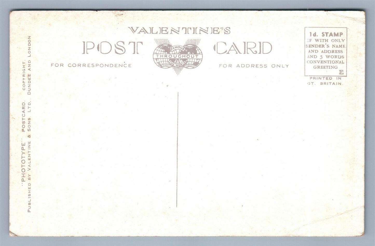 SCOTLAND UK GREENOCK WELL PARK & WAR MEMORIAL ANTIQUE POSTCARD