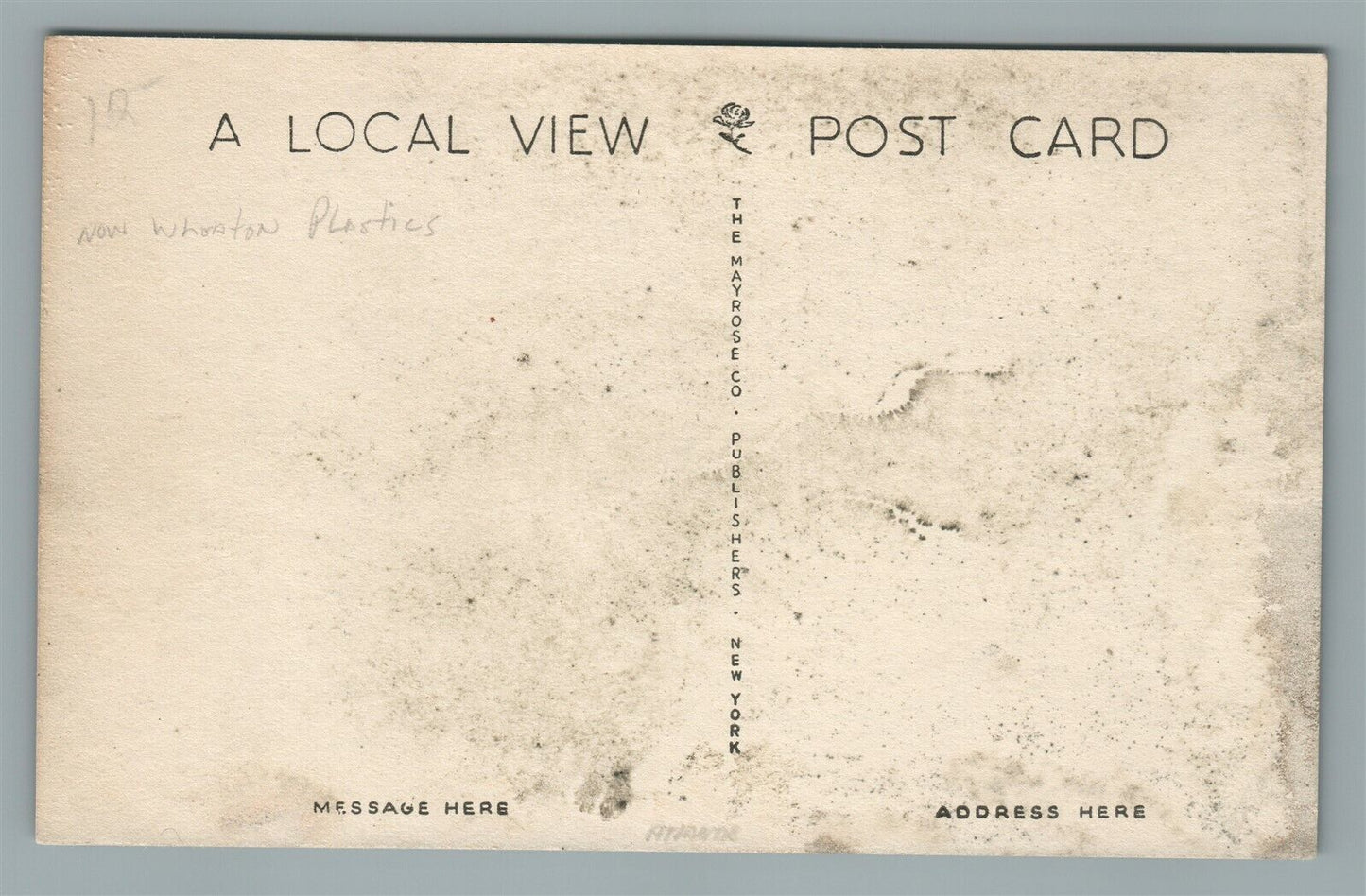 MAY'S LANDING NJ WATER POWER COMPANY VINTAGE POSTCARD