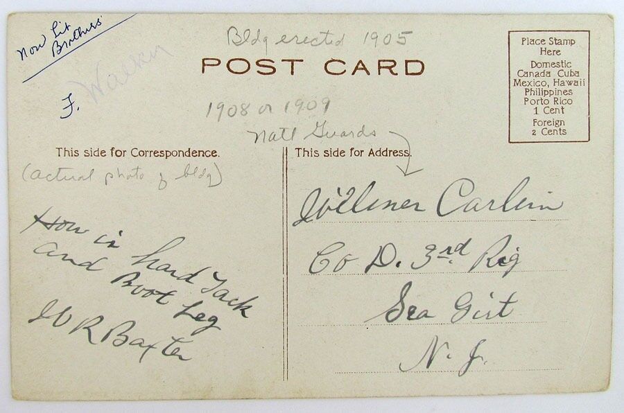 ANTIQUE POSTCARD COURT HOUSE CAMDEN N.J.