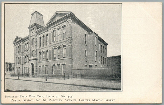 BROOKLYN NY PUBLIC SCHOOL No. 70 PATCHEN AVENUE ANTIQUE POSTCARD