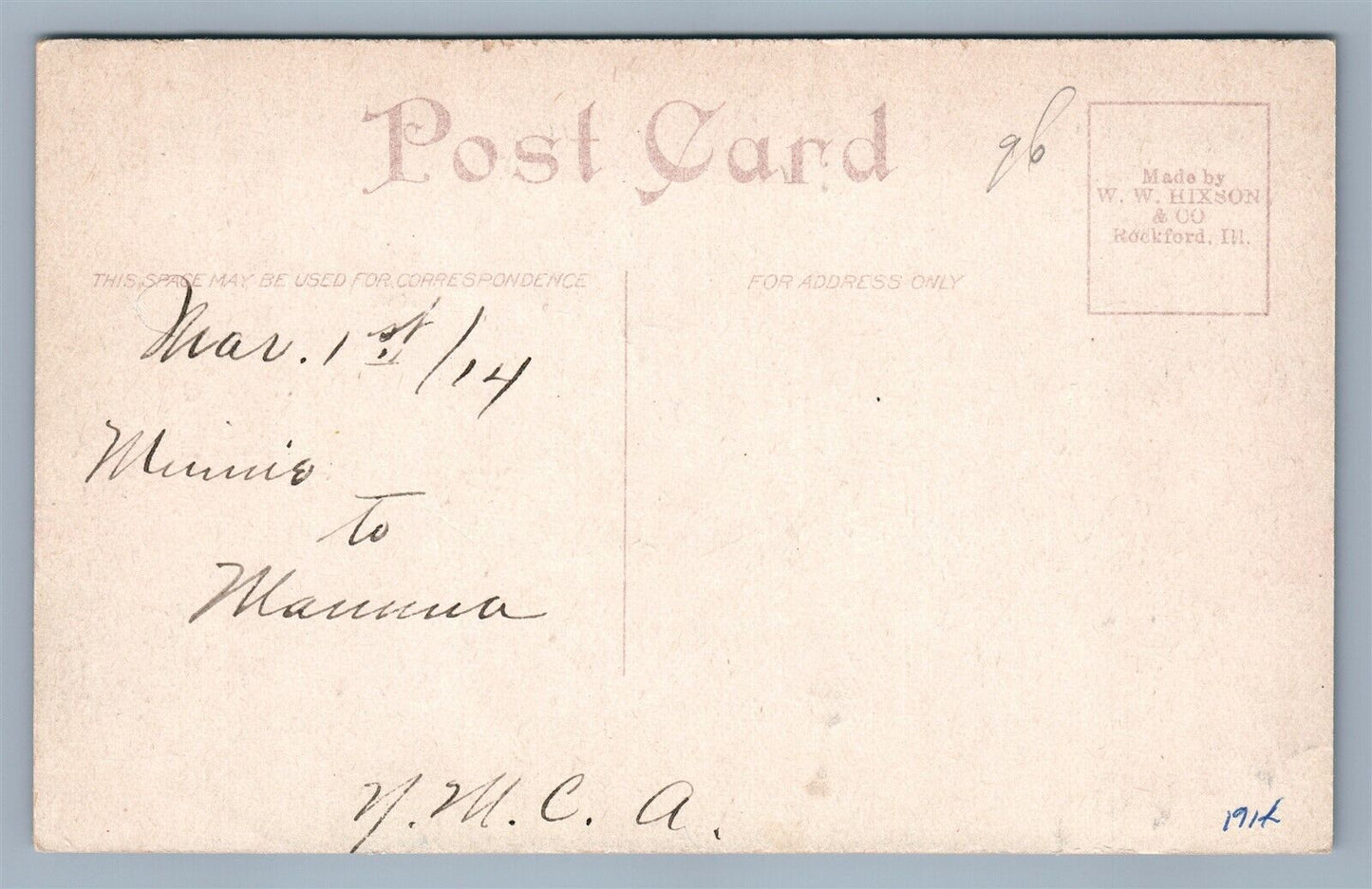 ST.LOUIS MO MISSOURI SCHOOL FOR THE BLIND ANTIQUE POSTCARD