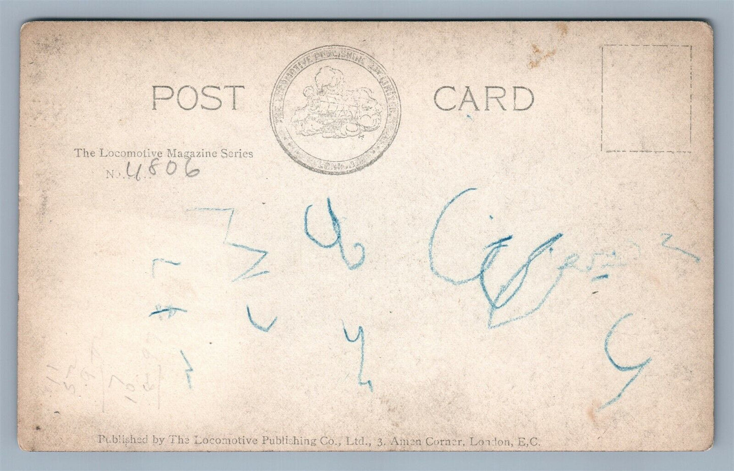 LOCOMOTIVE MAGAZINE SERIES UK TRAIN ANTIQUE REAL PHOTO POSTCARD RPPC railroad