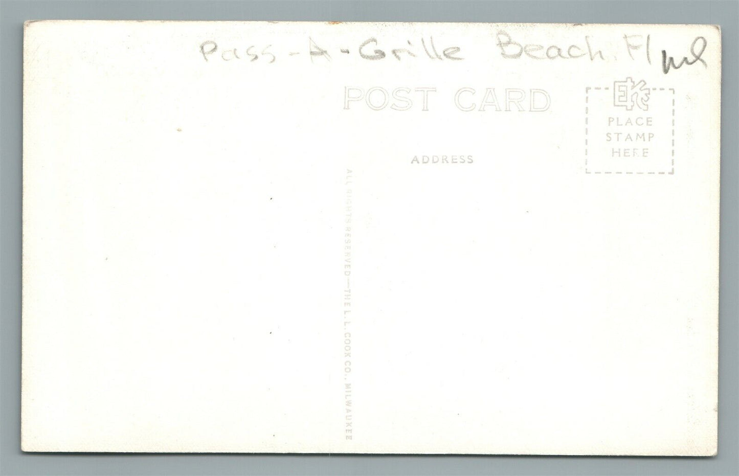 PASS-A-GRILLE BEACH FL CAMEO APARTMENTS VINTAGE REAL PHOTO POSTCARD RPPC