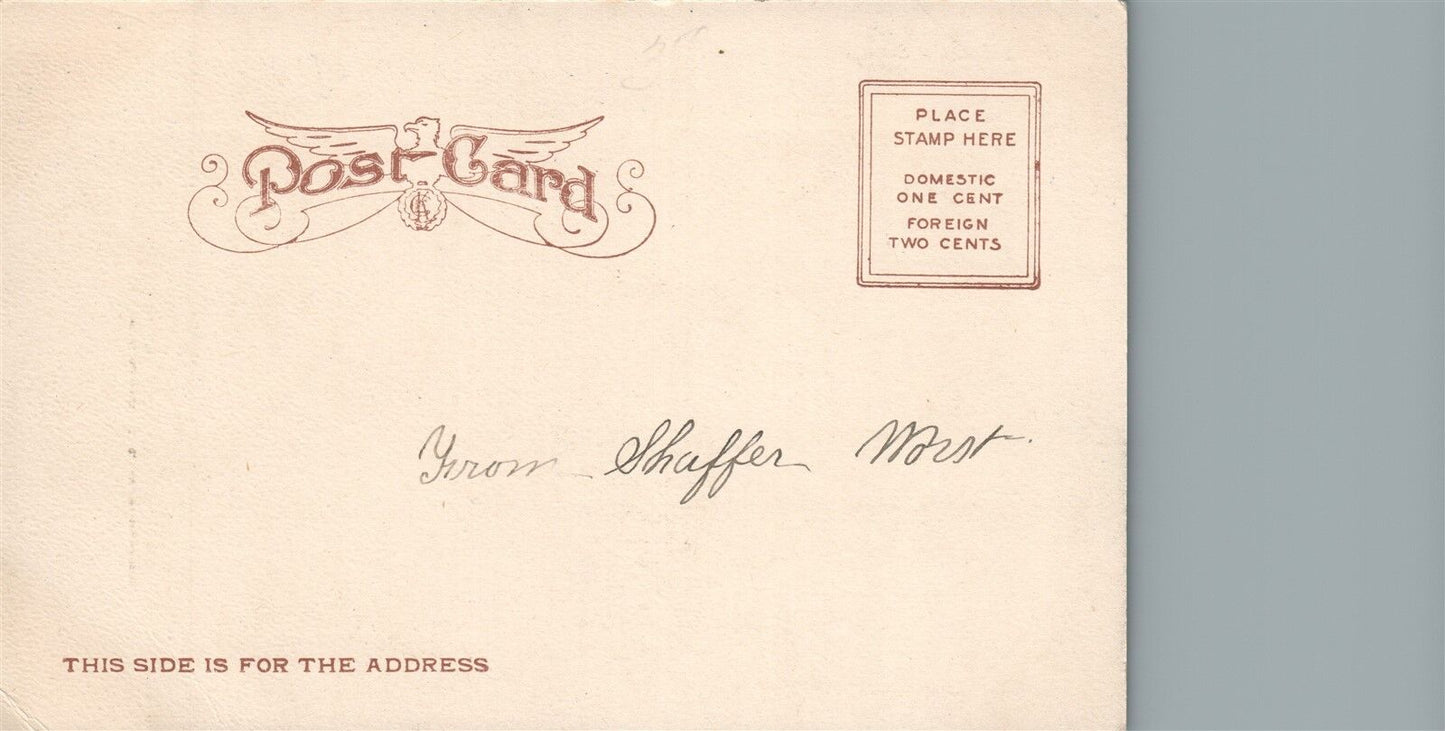 WARREN PA PRESBYTERIAN CHURCH UNDIVIDED ANTIQUE POSTCARD