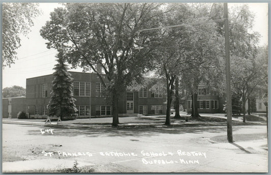 BUFFALO MN ST. FRANCIS CATHOLIC SCHOOL VINTAGE REAL PHOTO POSTCARD RPPC