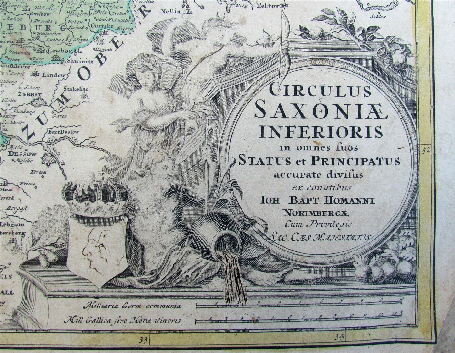 1720 antique MAP of LOWER SAXONY GERMANY 18th CENT. Circulus Saxoniae inferioris