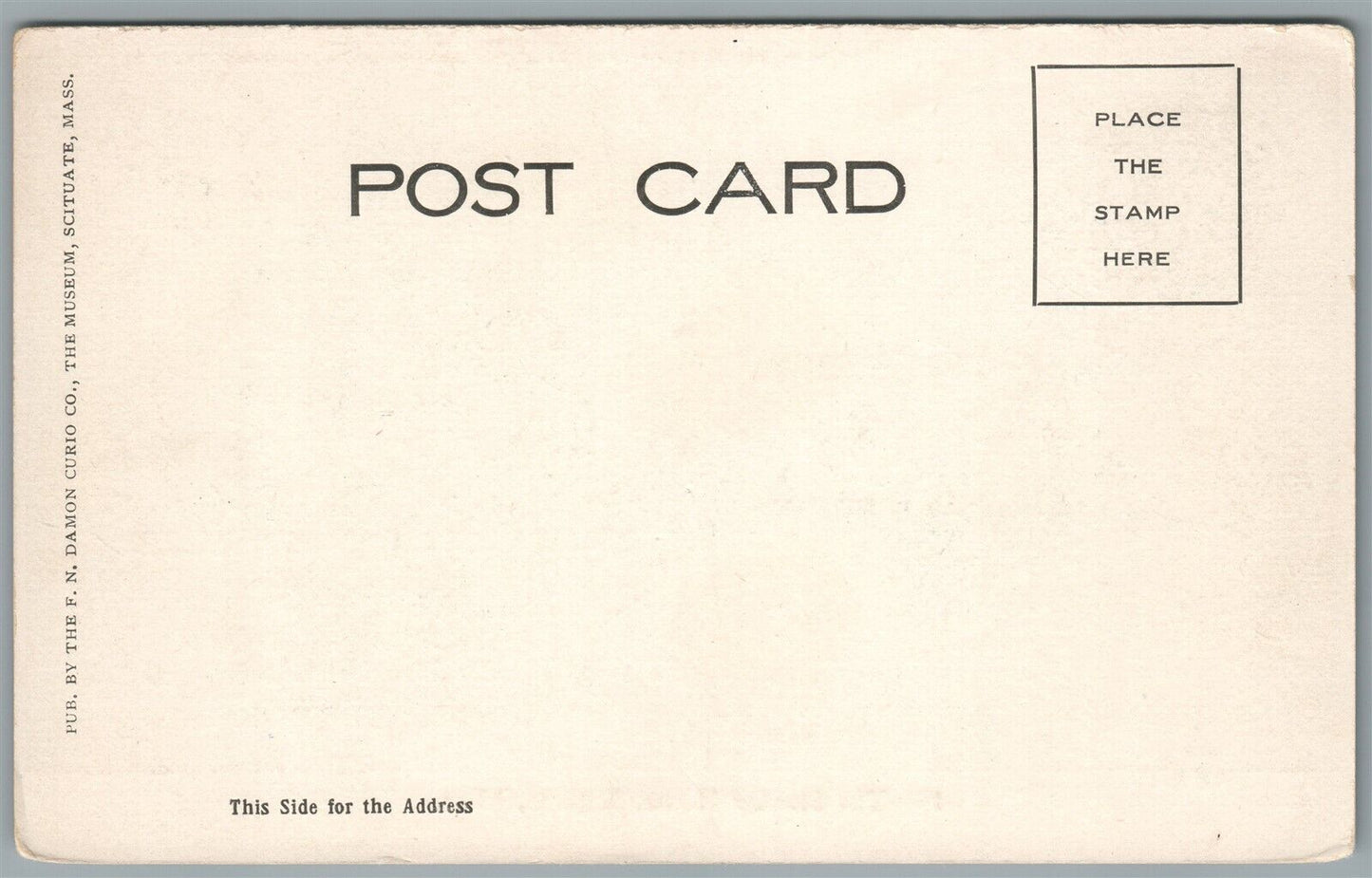 SCITUATE MA STANLEY HOUSE ANTIQUE POSTCARD