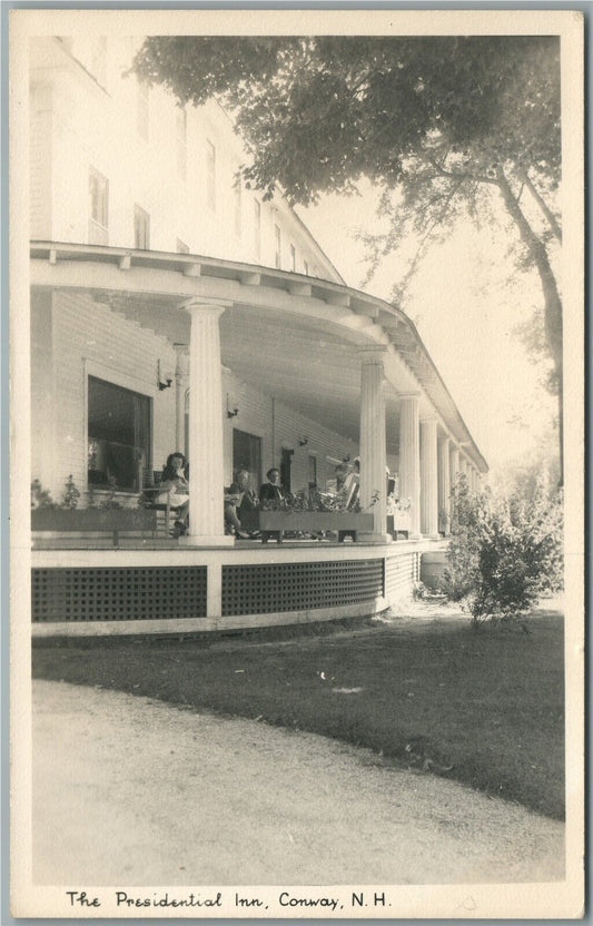 CONWAY NH PRESIDENTIAL INN VINTAGE REAL PHOTO POSTCARD RPPC