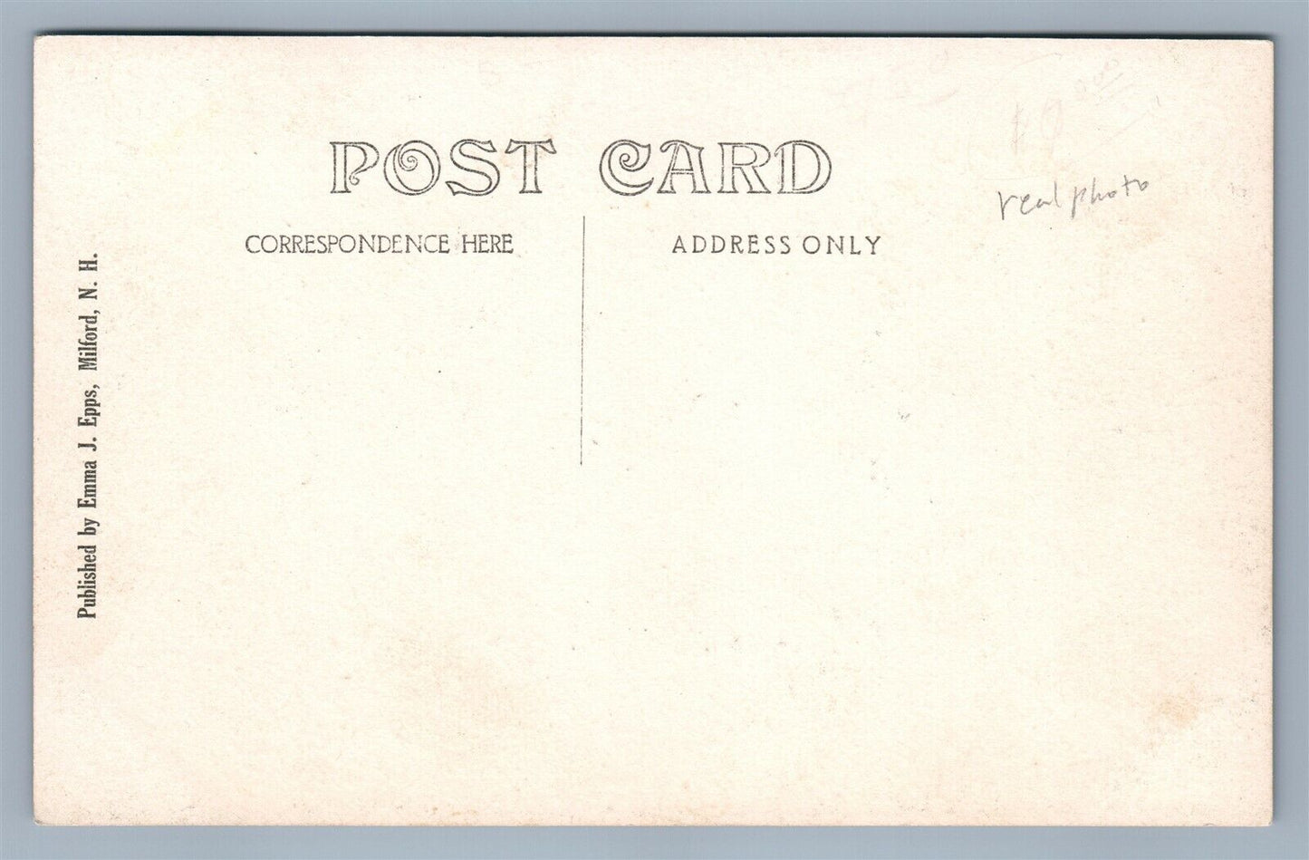 MILFORD NH HIGH SCHOOL VINTAGE REAL PHOTO POSTCARD RPPC