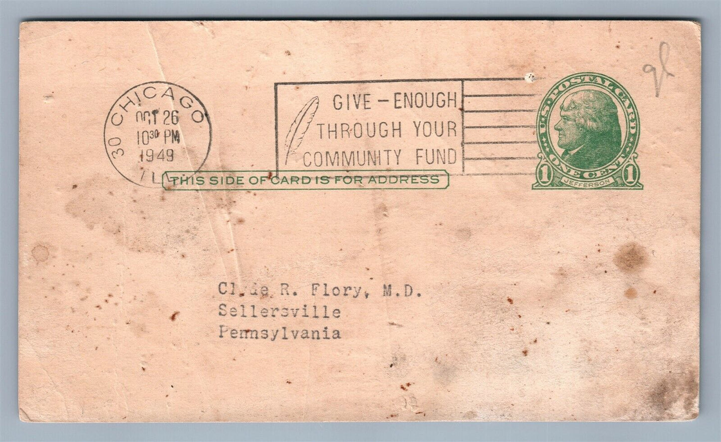 HAMMOND IN FRANK BETZ & COMPANY ADVERTISING VINTAGE POSTCARD