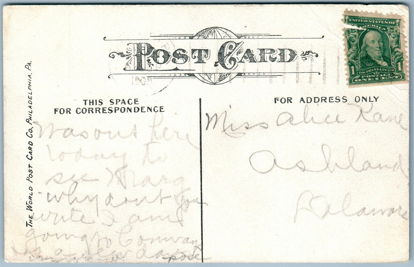 RADNOR PA OLD ST. DAVID'S CHURCH & CEMETERY ANTIQUE POSTCARD