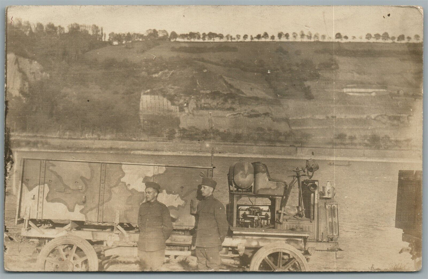 SOLDIERS in TRAINING CENTER ANTIQUE REAL PHOTO POSTCARD RPPC