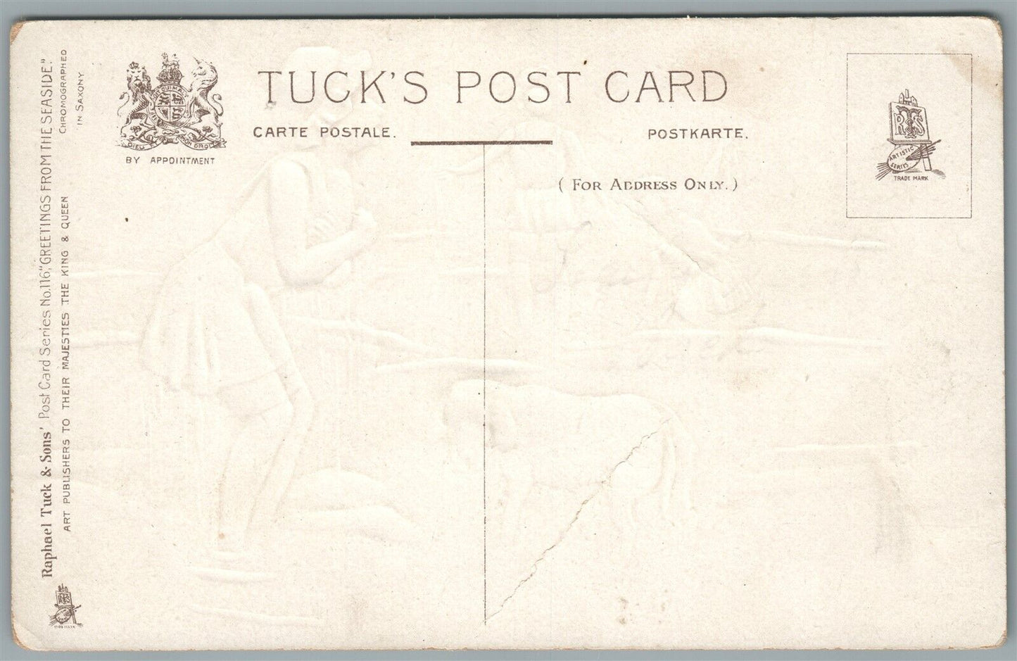 SEASIDE NJ GREETINGS ANTIQUE POSTCARD