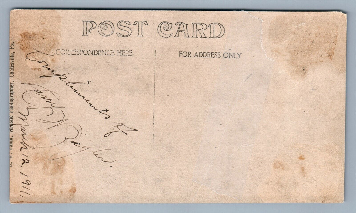 COMEDIANS ZIEGLEX ANTIQUE REAL PHOTO POSTCARD RPPC