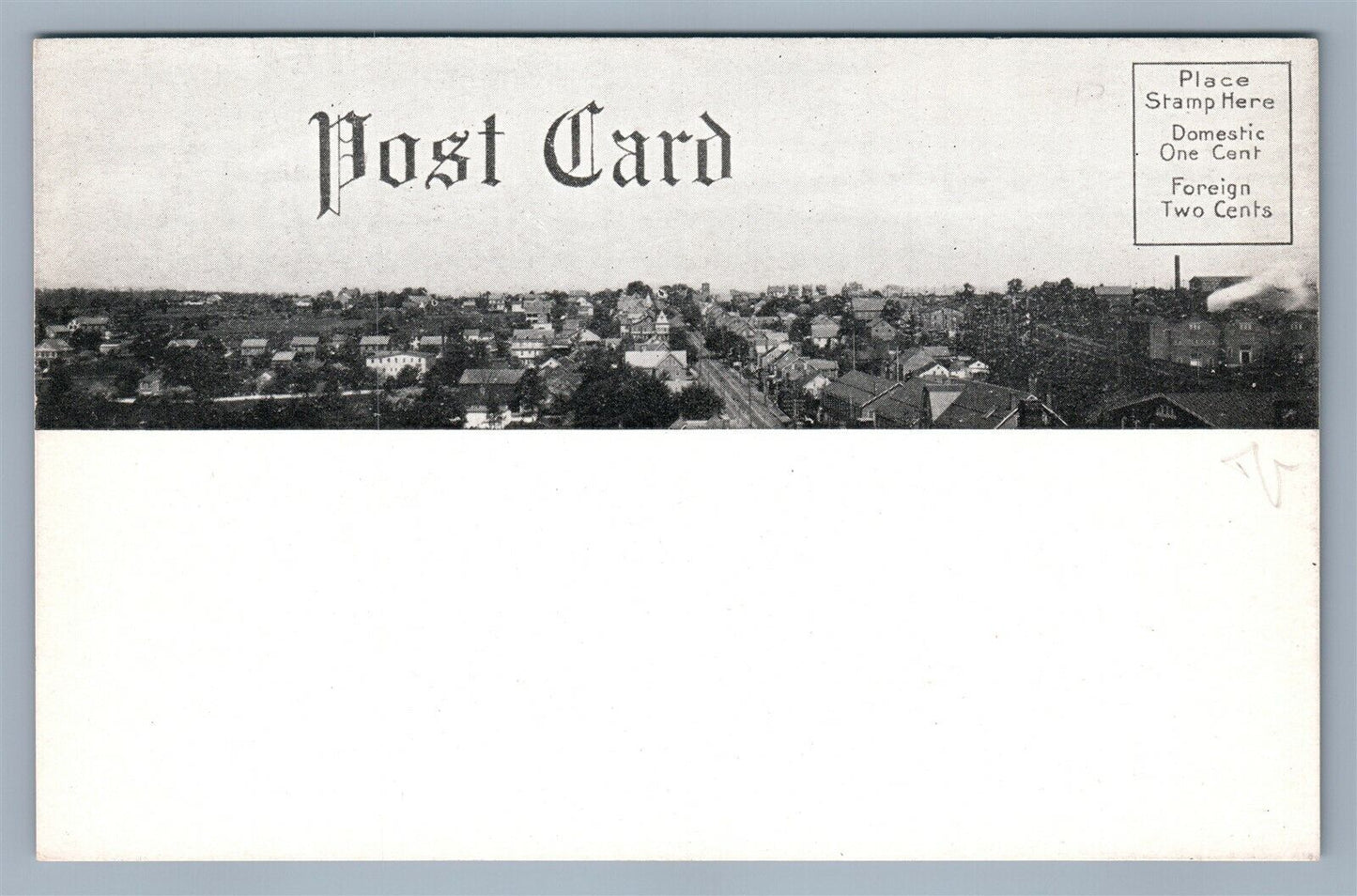 SOUDERTON PA MAIN & FRONT STREETS DOUBLE SIDED ANTIQUE POSTCARD