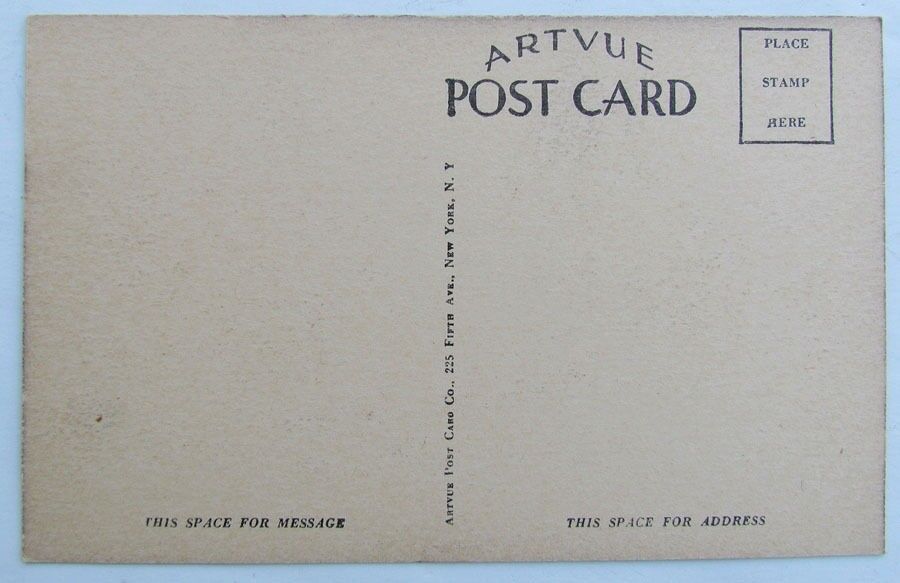 VINTAGE POSTCARD A VIEW OF ROBBINS HOUSE FROM THE GARDEN WARD MANOR RED HOOK NY