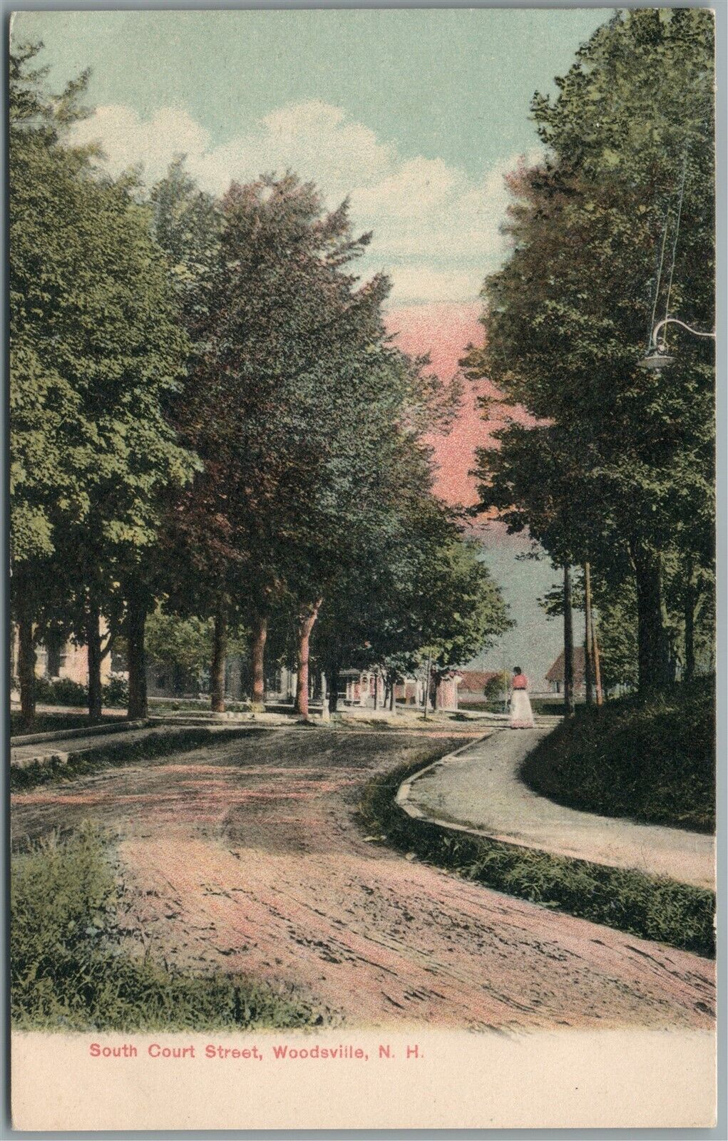 WOODSVILLE NH SOUTH COURT STREET ANTIQUE POSTCARD