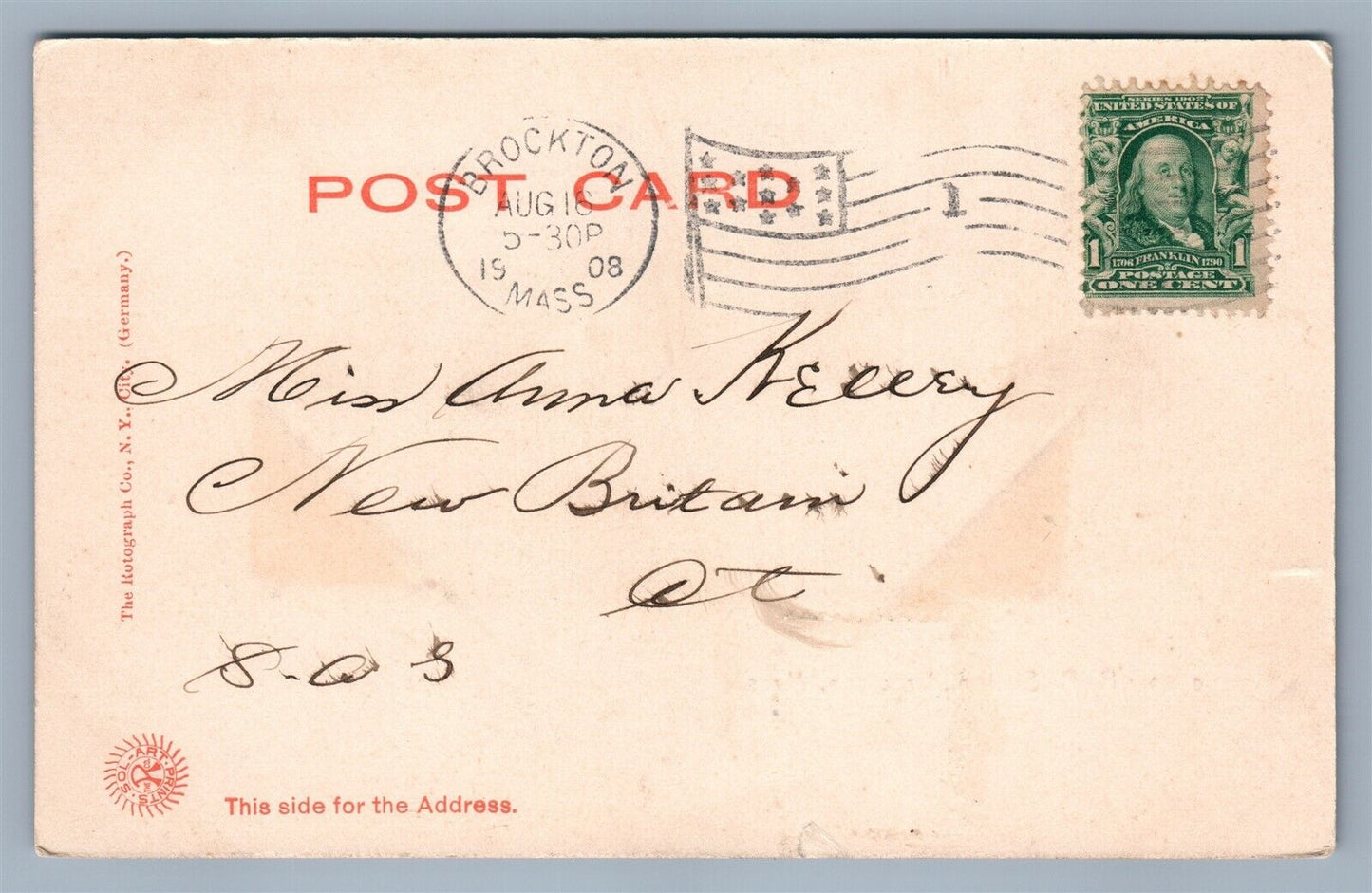 BROCKTON MA RAILROAD STATION ANTIQUE POSTCARD RAILWAY DEPOT